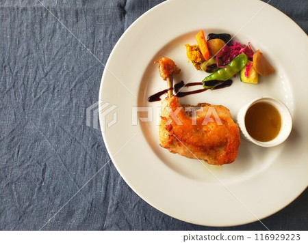 雞肉烤蔬菜配菜盤 雞肉烤蔬菜配菜盤 116929223