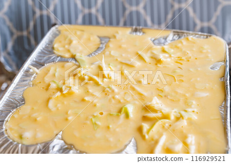 Dough in an aluminum plate Dough in an aluminum plate 116929521