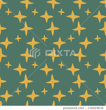 Stars seamless pattern. Vector hand drawn illustration. Stars seamless pattern. Vector hand drawn illustration. 116929636