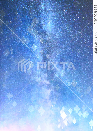 閃閃發光的夢幻星空背景素材 116929951