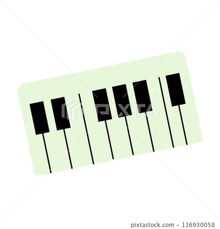 Introduction to the pentatonic scale on the piano doodle illustration flat Introduction to the pentatonic scale on the piano doodle illustration flat 116930058
