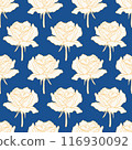 Floral Rose Hand Drawn Seamless Pattern Background 116930092