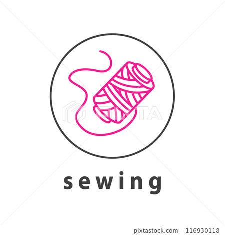 Sewing Logo Design Thread Badge 116930118