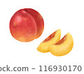 1 nectarine and 2 slices 116930170