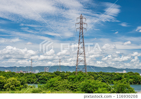 Yodo River summer scenery Yodo River summer scenery 116930208
