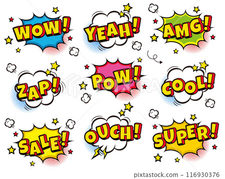 美式漫畫風格宣傳演講泡泡套裝 116930376