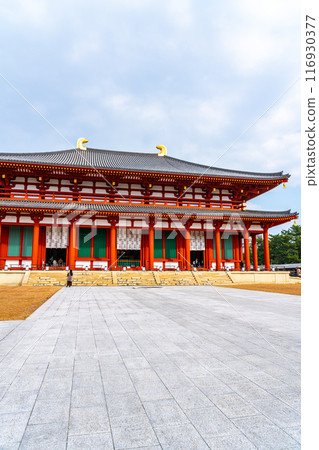 [奈良縣] 興福寺的中金堂，朱紅色美麗明亮 116930377