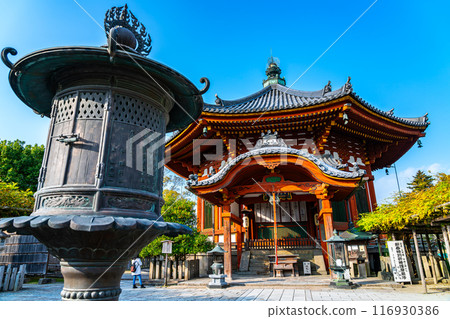 [Nara Prefecture] The Nanendo Hall of Kofukuji Temple under a beautiful blue sky 116930386