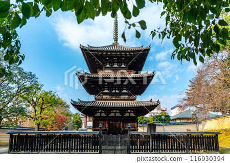 【奈良郡】興福寺的三層寶塔與美麗的藍天 116930394