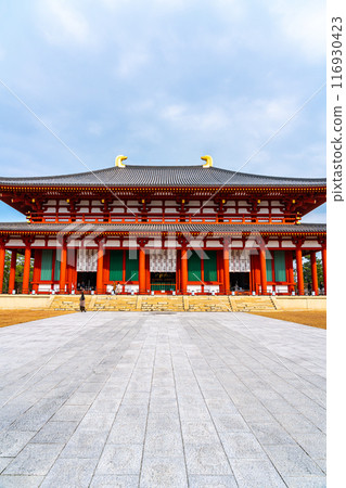 [奈良縣] 興福寺的中金堂，朱紅色美麗明亮 116930423