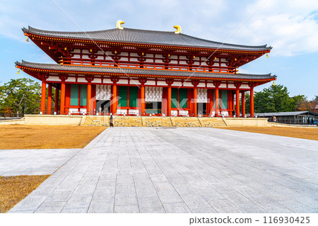 [Nara Prefecture] The vibrant vermilion color of the beautiful Chukondo Hall of Kofuku-ji Temple 116930425
