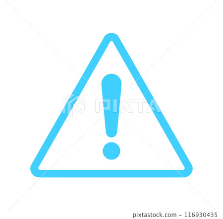 Simple light blue warning mark Simple light blue warning mark 116930435