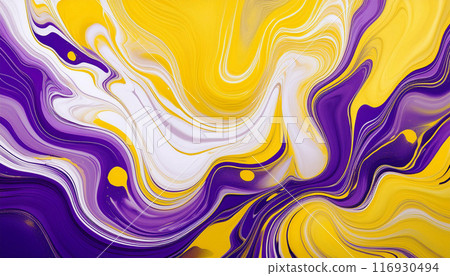 紫色和黃色大理石圖案紋理背景 116930494
