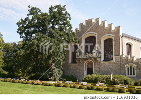 Hluboka historic castle in Hluboka nad Vltavou in South Bohemia, one of the most famous and visited castles in Czech Republic Hluboka historic castle in Hluboka nad Vltavou in South Bohemia, one of the most famous and visited castles in Czech Republic 116931036