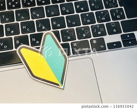 Beginner mark and computer 116931042