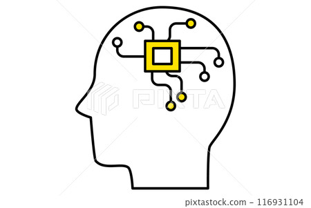 人體輪廓圖示、人工智慧/AI電路/晶片 116931104