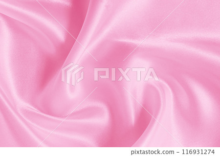 Pink fabric cloth texture for background and design art work, beautiful crumpled pattern of silk or linen. 116931274