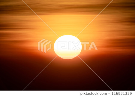 The sun is rising in the dark environment for any hopeful concept background. It is shot at Thailand in January 2022. 116931339