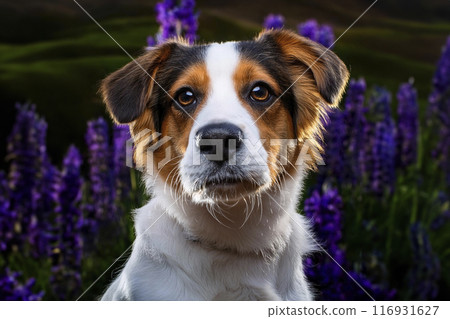 Dog. Cute dog looking at camera. Close up dog. Cute dog playing in the park. Selective focus. Background of a study. Dog on a cardboard box. Dog lying on the ground. Dog. Cute dog looking at camera. Close up dog. Cute dog playing in the park. Selective focus. Background of a study. Dog on a cardboard box. Dog lying on the ground. 116931627