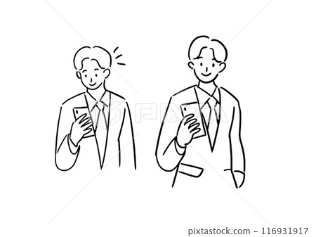 有智慧型手機的男性商人 116931917