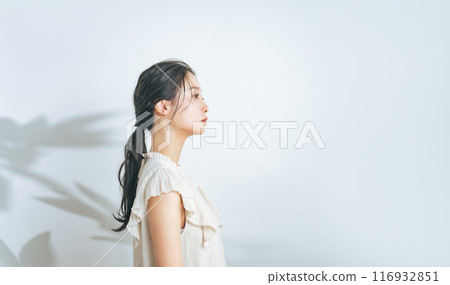 Beauty image of a woman with natural makeup Beauty image of a woman with natural makeup 116932851