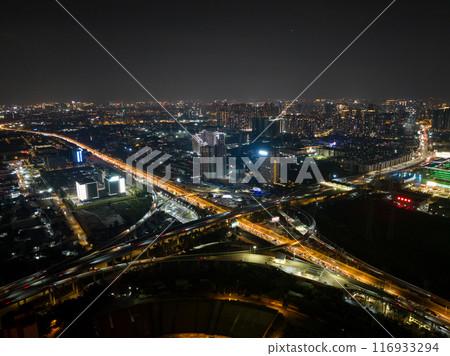 Aerial view of landscape in Guangzhou city, China 116933294
