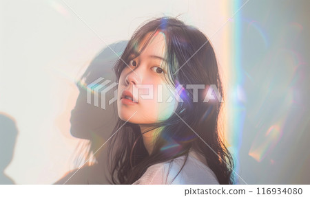 沐浴在明亮燈光下的女人 116934080