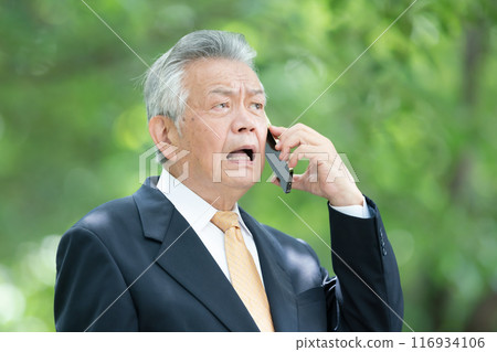 Business Senior Smartphone Call 116934106