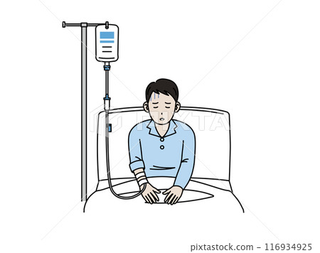 一名男子住院治療的插圖 116934925