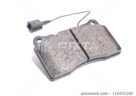 Auto brake pads isolated on white background Auto brake pads isolated on white background 116935280