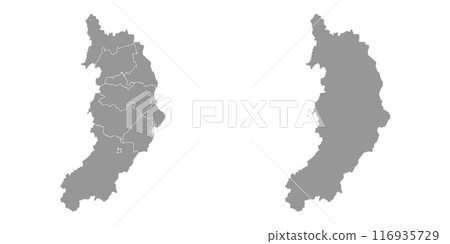Khakassia map, administrative division of Russia. Vector illustration. Khakassia map, administrative division of Russia. Vector illustration. 116935729