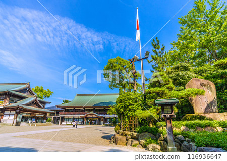 日本寒川街景、相模國一宮 寒川神社景觀、神社辦公室、八方祈福會等 = 2020 年 7 月 21 日 116936647