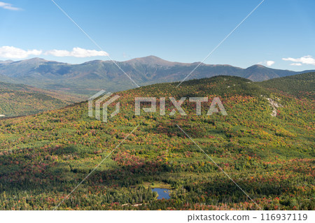 Views overlooking White Mountain National Forest during the beginning of Fall. Views overlooking White Mountain National Forest during the beginning of Fall. 116937119