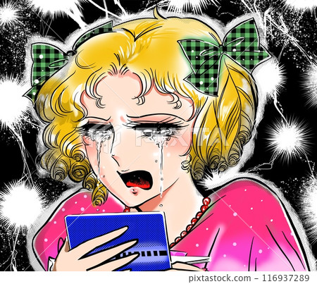 70年代少女漫畫-金髮美女因銀行存摺餘額不足而哭泣 70年代少女漫畫-金髮美女因銀行存摺餘額不足而哭泣 116937289