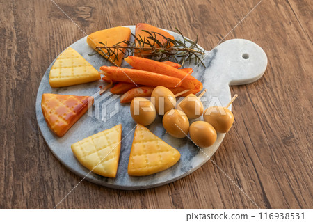 Homemade smoked food at the campsite 116938531