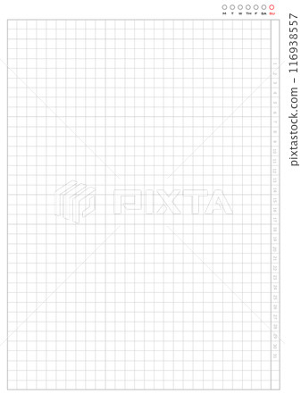 A4 standard Blank form grid table paper and Monthly planner on white background 116938557