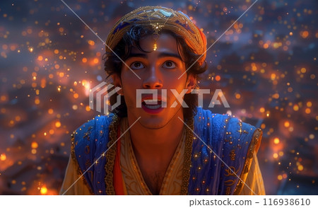 A young man in oriental clothes from Arabic fairy tales 116938610