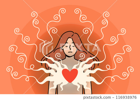 Toxic relationships cause stress in woman and pain in heart, due to problems with boyfriend Toxic relationships cause stress in woman and pain in heart, due to problems with boyfriend 116938976