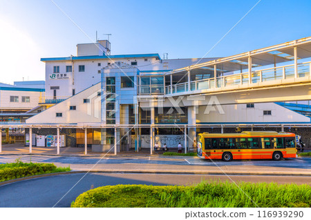 Fujisawa cityscape in Japan in July. View of Tsujido Station on the Tokaido Main Line, etc. = 21st Fujisawa cityscape in Japan in July. View of Tsujido Station on the Tokaido Main Line, etc. = 21st 116939290