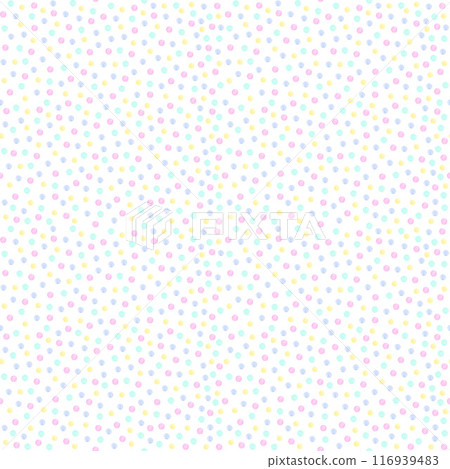 Watercolor pastel dots seamless pattern. Cute texture for fabric, textile, scrapbooking, wallpaper, wrapping paper, digital designs. 116939483