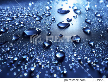 水滴與防水汽車引擎蓋圖片素材 116939550