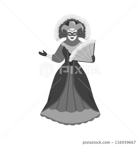 Venetian carnival woman vector illustration 116939667