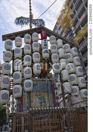 祗園祭菊水峰和室町通四條上的風景和街景4 祗園祭菊水峰和室町通四條上的風景和街景4 116940889