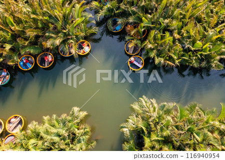 Bay Mau coconut forest, Hoi An eco-tourism area, Quang Nam province, Vietnam 116940954