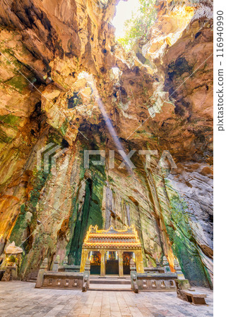 Inside Huyen Khong Cave on the marble mountains in Danang, Vietnam 116940990