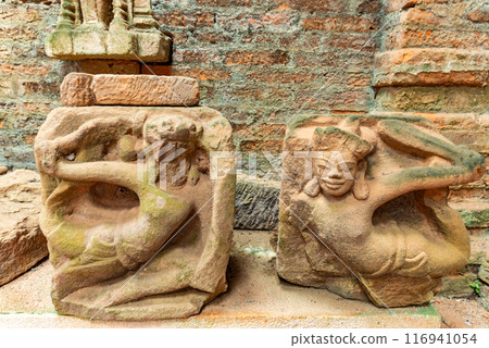 View of My Son Sanctuary among green woods in Quang Nam, Vietnam. 116941054