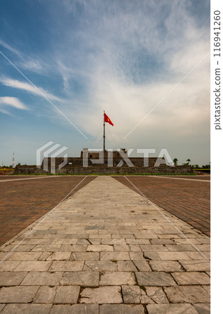 Ngo Mon square with the flag tower Ky Dai in the Citadel - the Imperial Place in Hue city, Vietnam Ngo Mon square with the flag tower Ky Dai in the Citadel - the Imperial Place in Hue city, Vietnam 116941260