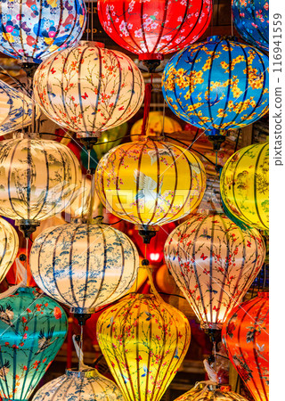 Paper lanterns on the streets of old Asian town - Hoi An Paper lanterns on the streets of old Asian town - Hoi An 116941559