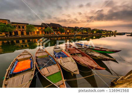 Hoi An ancient town riverfront in Quang Nam Province of Vietnam Hoi An ancient town riverfront in Quang Nam Province of Vietnam 116941568