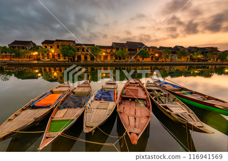 Hoi An ancient town riverfront in Quang Nam Province of Vietnam 116941569